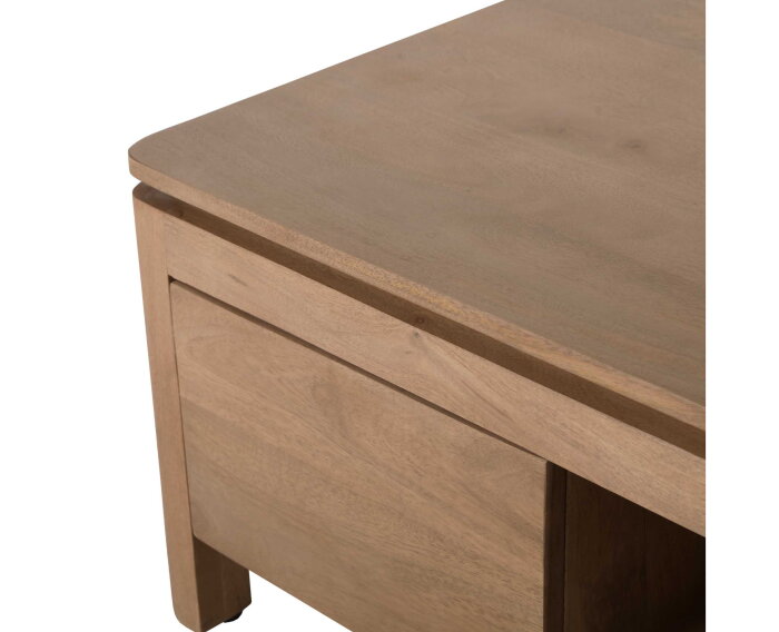 Vierkante Salontafel Dallas Naturel Mangohout 80 cm