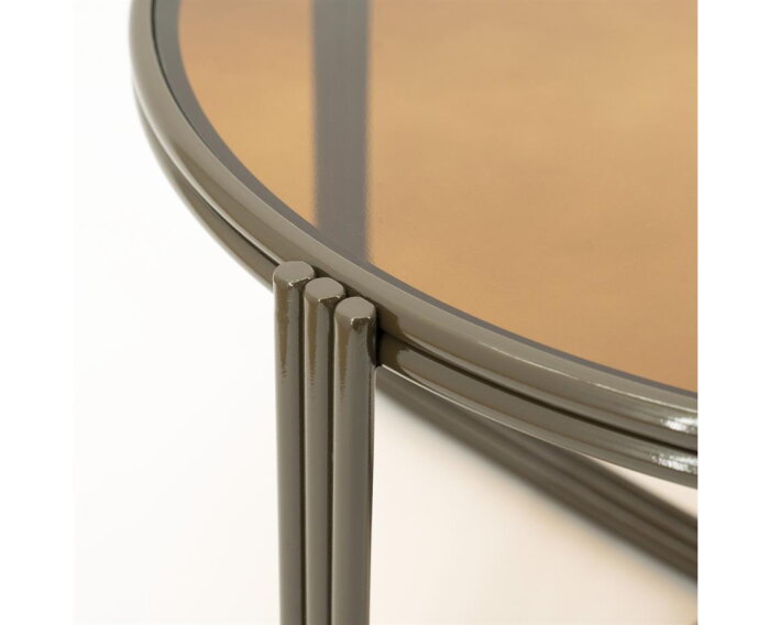 Coffee table Groovy 63x63cm - bruin | BY-BOO