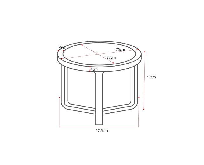 Salontafel Morris | 75 cm
