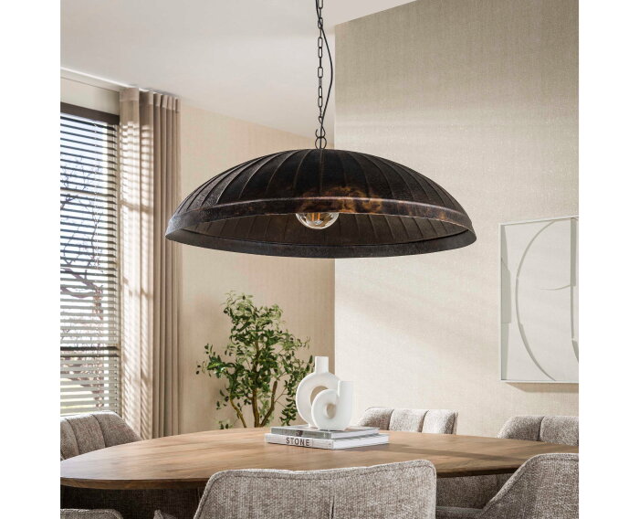 Hanglamp Gardo 1-lichts metaal 90x90x150 cm - smoked brown