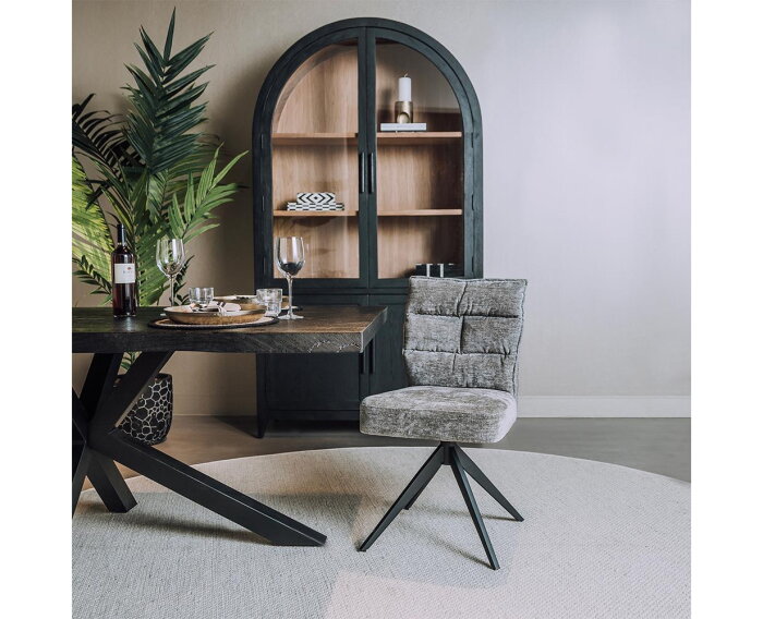 Rosora Stoel - HZ6068-85 grey (draaibaar)