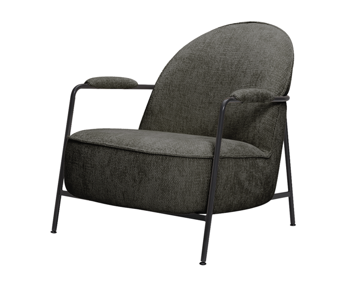 Amelia Fauteuil - fabric Haga 16 charcoal
