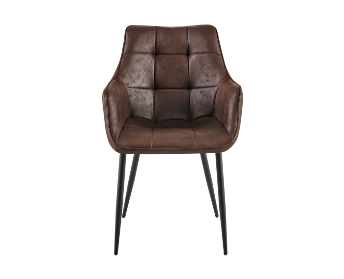 Eetkamerstoel Lucille met armleuning Donkerbruin