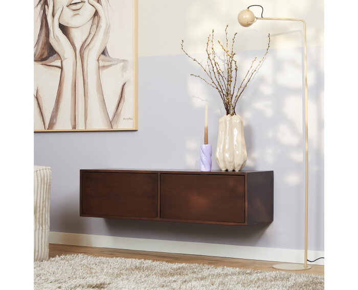 Zwevend tv meubel Vision Walnoot | 120 cm