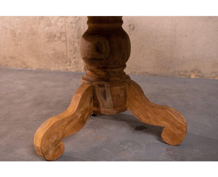 Ronde Eettafel Teakhout met Bolpoot "Bali"-Ø160 cm