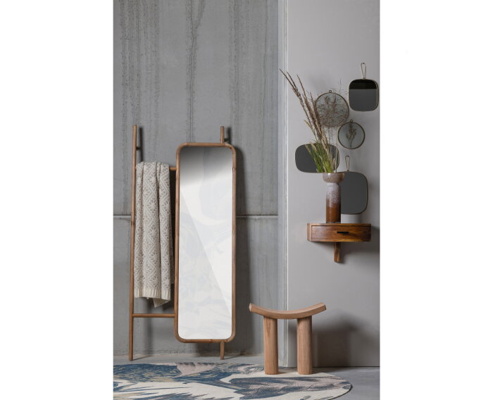 Set V 3 - Glass Spiegel Metaal Antique Brass - BePureHome