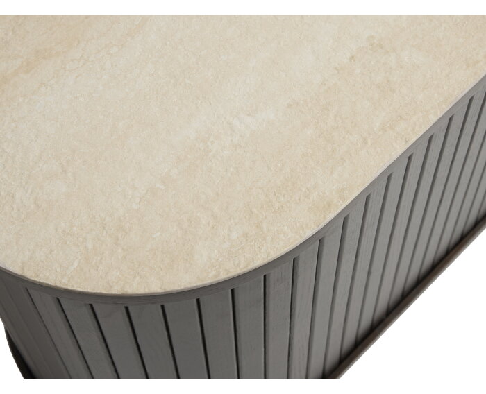 TV meubel Enna eiken 180 cm - Dark espresso - keramiek