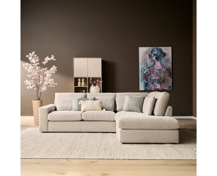 MySofa Jesse | 2,5 zits + Ottomane Rechts | Beige