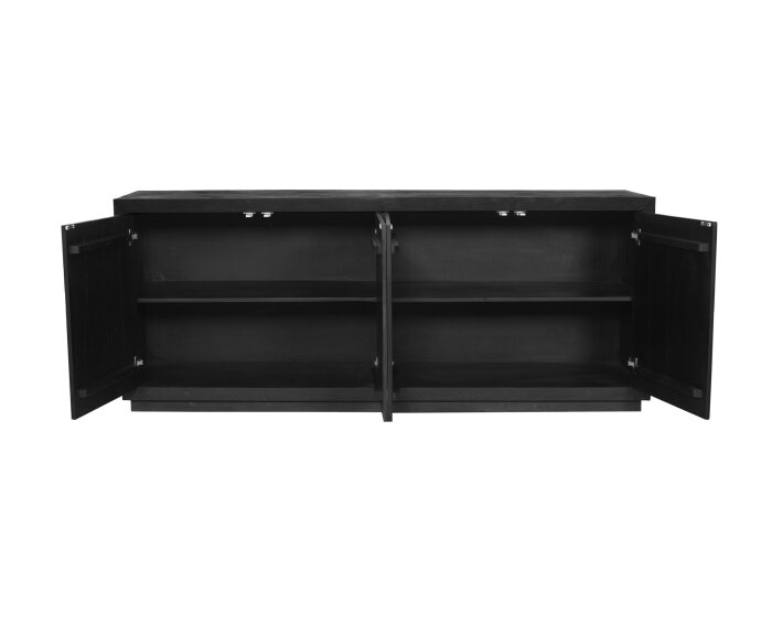 Dressoir Brussel Black 4 deurs | 200 cm