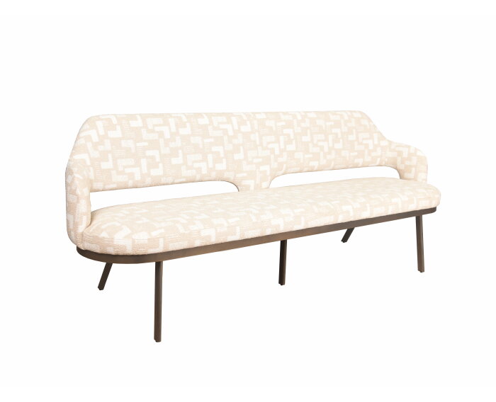Eetkamerbank Firenze - Mosaic beige 05 - anodic bruin - 180 cm