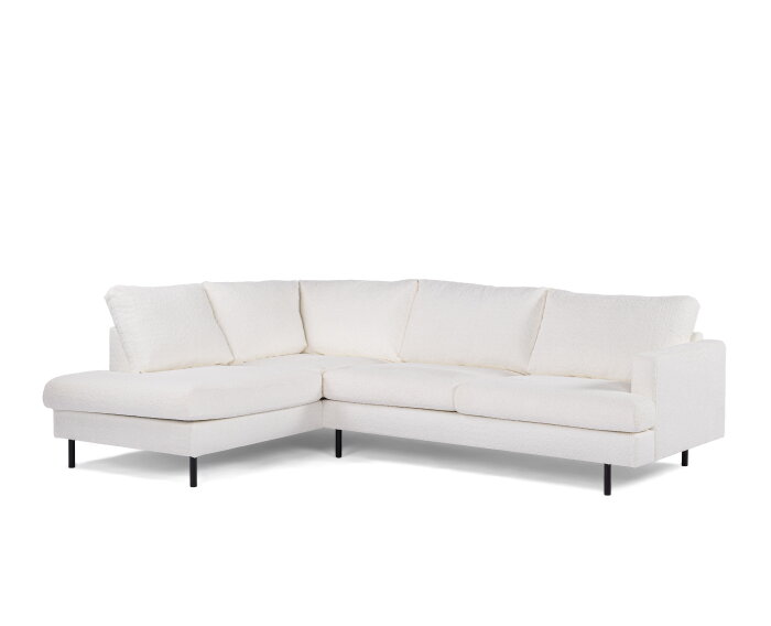 3 seater corner left, fabric Abriamo 4, A920 natural