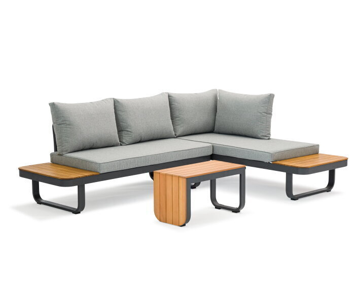 Samos alu.multifunct.loungeset taupe FSC 100%