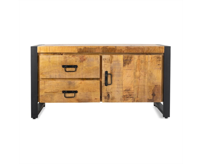 TV-Meubel Britt new mangohout metaal 106 cm - naturel | Meubelplaats