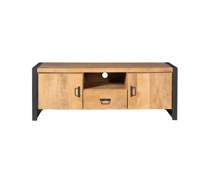 Tv-meubel Britt 150 cm mango metaal - Naturel | Meubelplaats