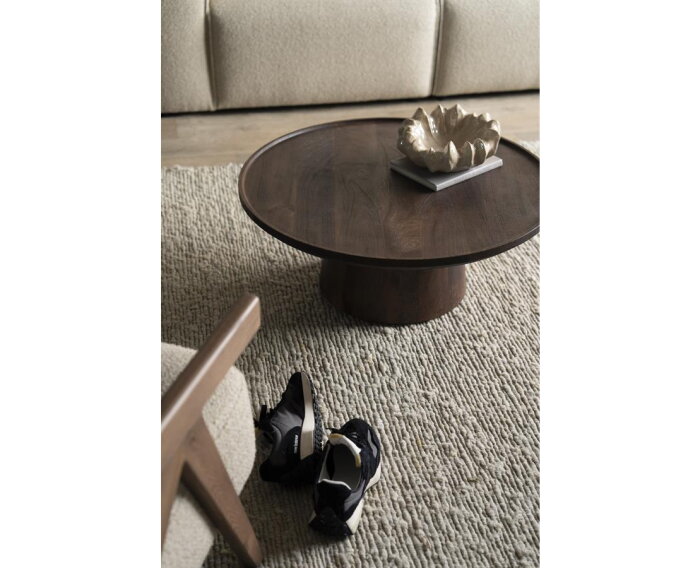 Salontafel Ron Rond Mangohout 80 cm - Bruin | Eleonora