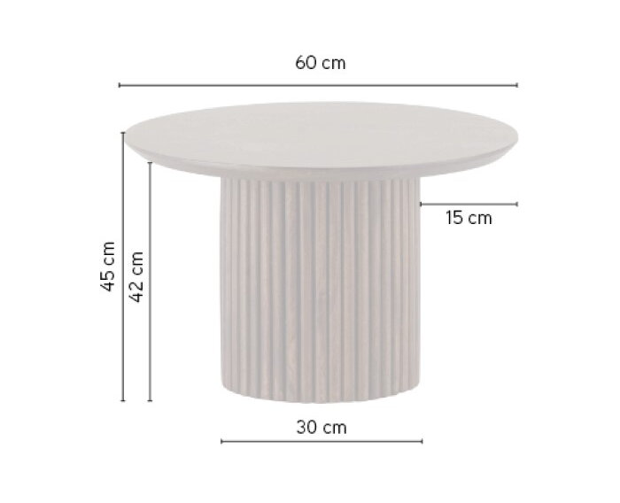 Salontafel Congo Rond 60cm Mangohout - Walnoot