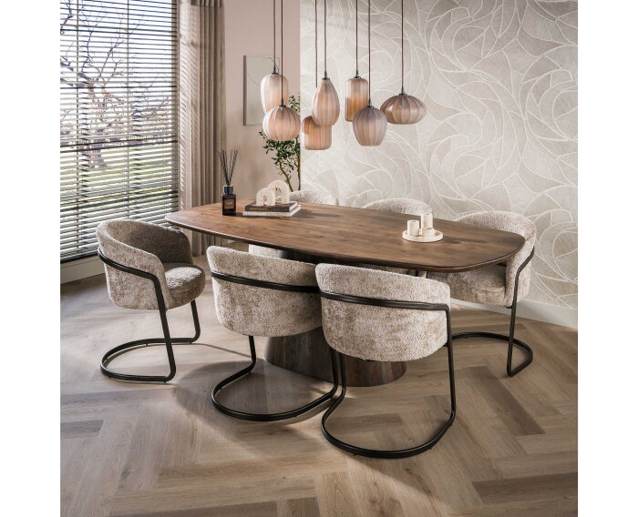 Hanglamp Altura 4+3L - Sienna bruin-frosted