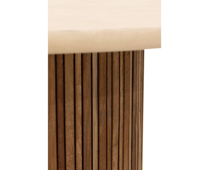 Coffee table Lagoon MORTEX round,35x&Oslash;90 cm, teakwood + mortex