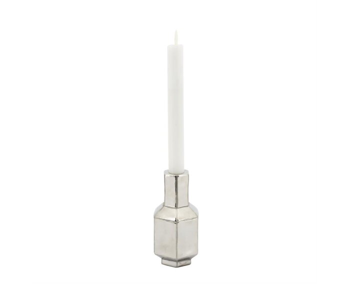 Candle holder Axis small - silver | BY-BOO