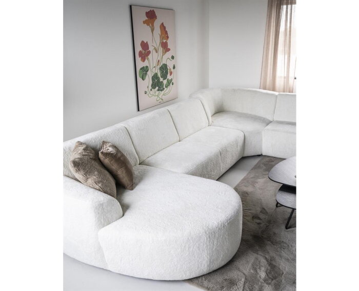 SEVN Ovie modulaire hoekbank - Pande Deluxe Ivoor - 410x328 cm - zelf samen te stellen
