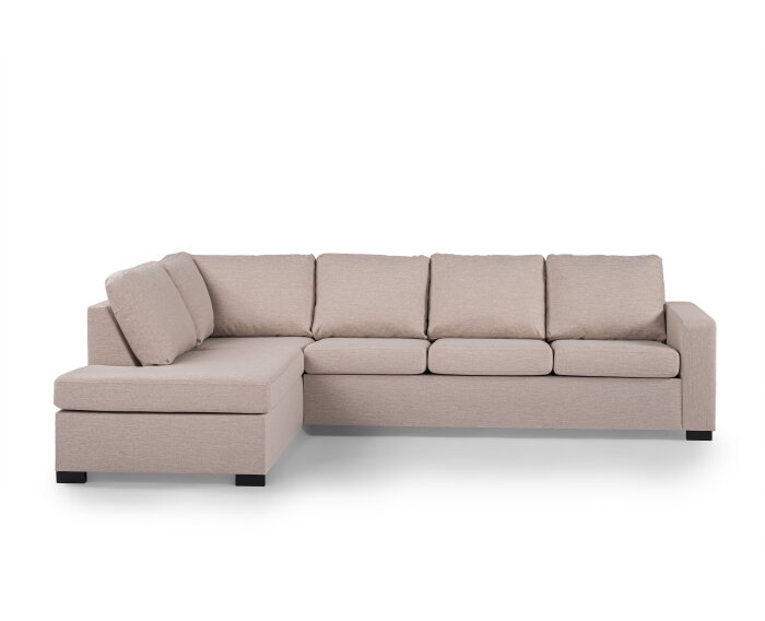 Hoekbank Eleven Links By-OLAF – Stof Inari 22 Beige – Moderne 3-zits hoekbank - 285x199 cm