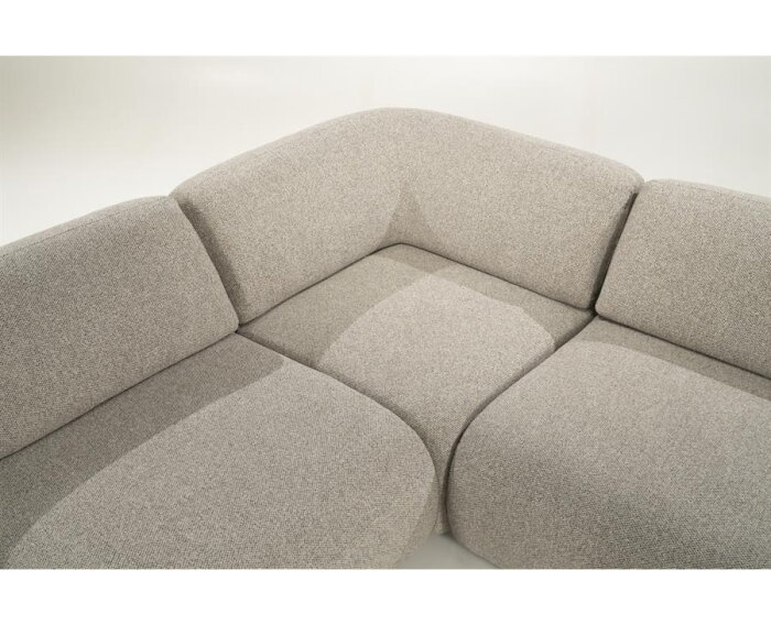 SEVN Emilia modulaire U-bank &ndash; Silencio Taupe &ndash; 427x262 cm - Zelf samen te stellen