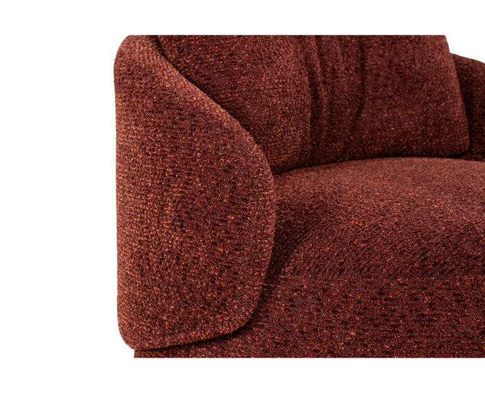 SEVN Lieke fauteuil draaibaar - Rond en compact - Rhapsody 10 Burnt Brick - 93x90x79 cm