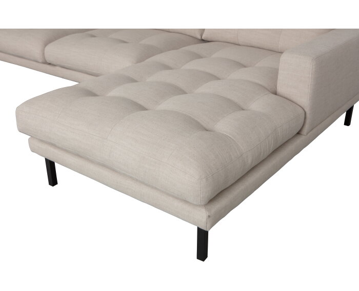 River Chaise Longue Padded Rechts Naturel - WOOOD
