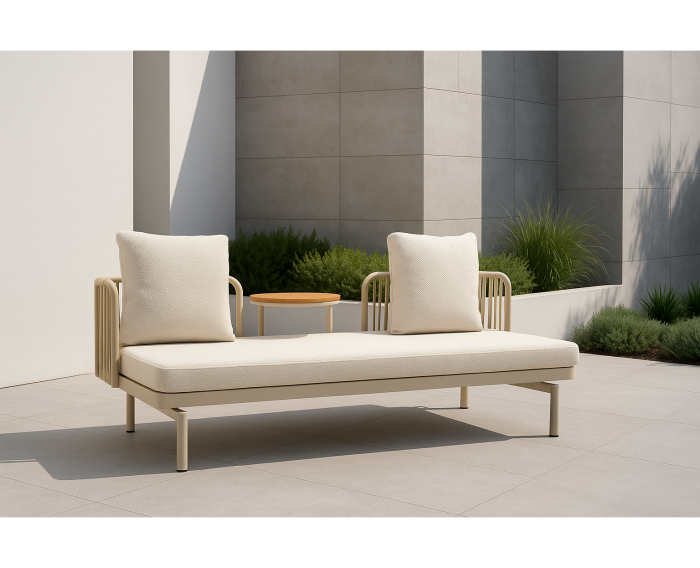 Tuinbank Isabeau met tafeltje - taupe