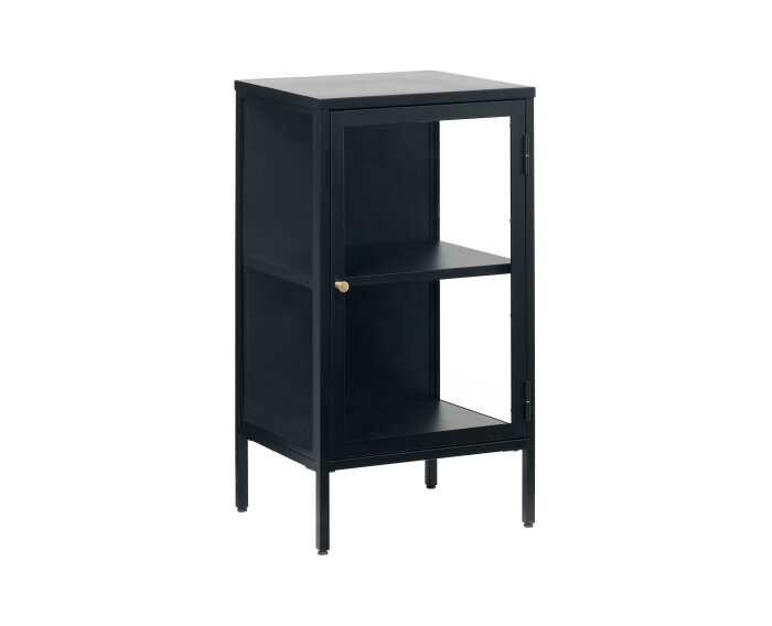 Halkastje Carmel metaal & glas 45 cm - Zwart
