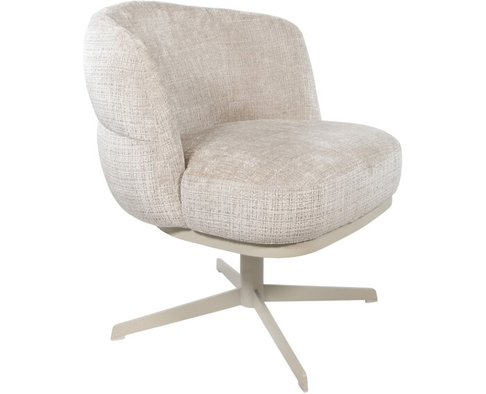 Eetkamerstoel Lopez - beige draaipoot 360 - Cremona - Taupe 04 - Star Collection