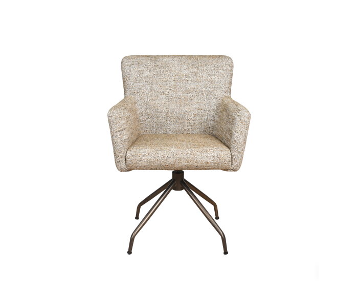 Eetkamerstoel Prague poot Atlas 360 anodic brown - be fashion olive 751