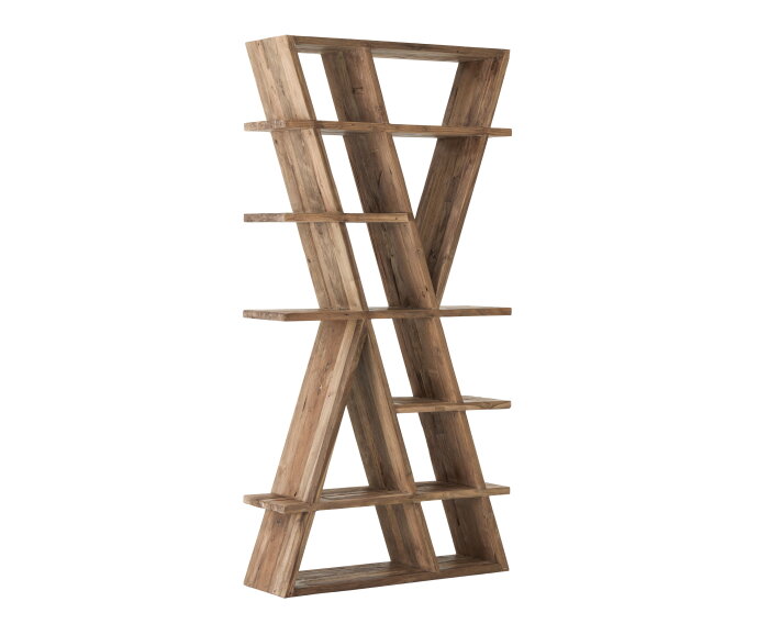 MUST Living Zorro boekenrek teakhout - 200x100x30 cm