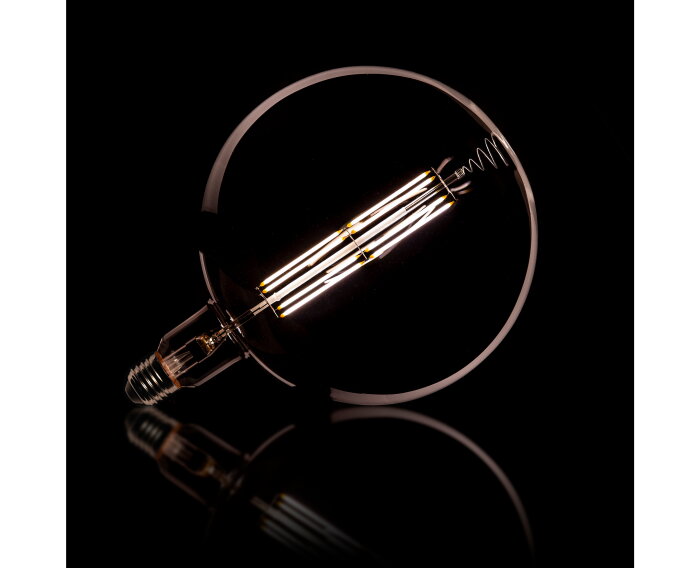 Ledlamp Rond Smoke Grey (G200) | E27 8W