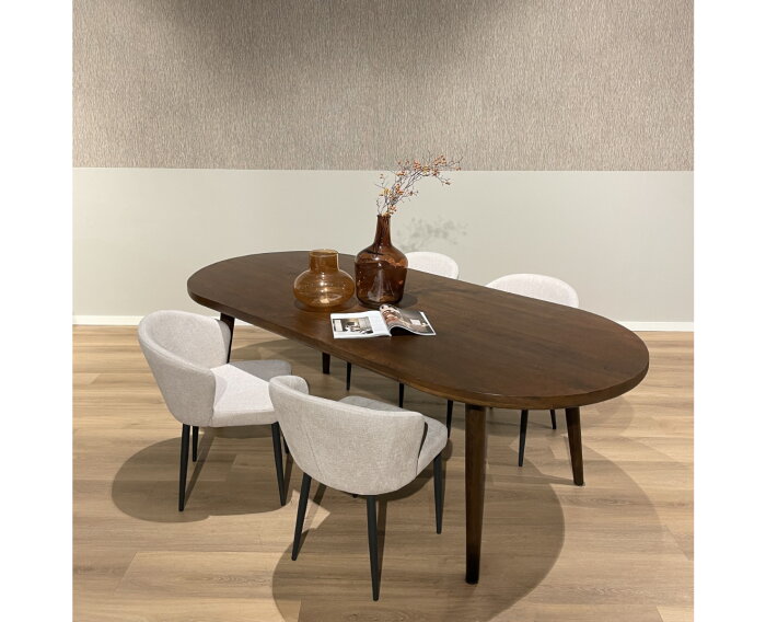 Livingfurn Beaunan Eettafel ovaal 240cm - Bruin