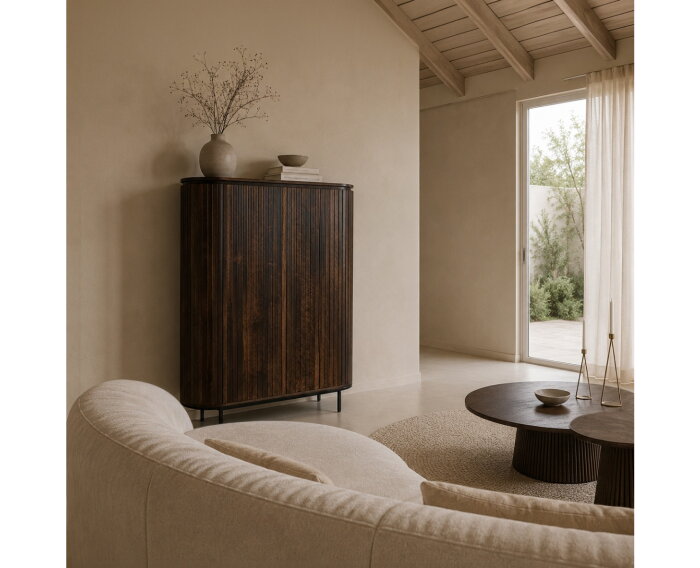 Opbergkast Noor Mangohout 2 deurs - walnut | Livingfurn