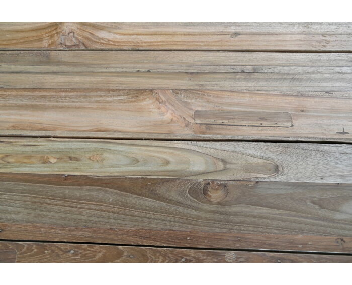 Tuin tafelblad ovaal - 180x100x3,5 - Naturel - Oud teakhout