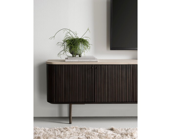 DTP home TV meubel Maroon large 6 deurs 55x220x35 cm - Mahonie & Mortex