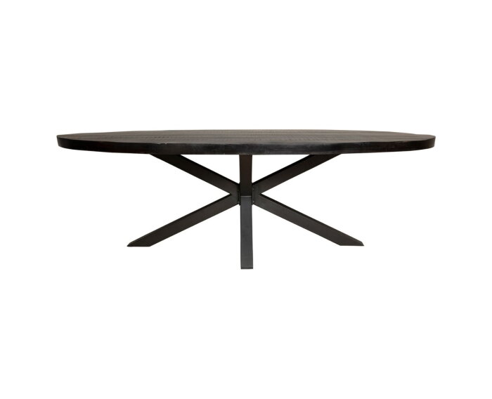 Eetkamertafel Denver Black | Ovaal | 210 cm