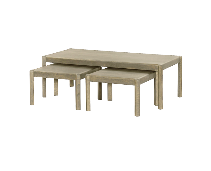 Amalfi Salontafel- en Bijzettafelset white wash vanaf 50 cm