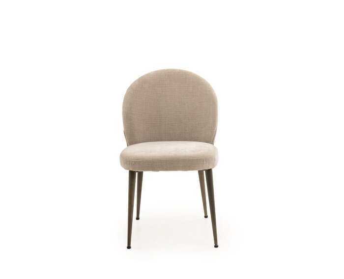 Eetkamerstoel Berlin Orion anodic bruin - Be cotton sand 04