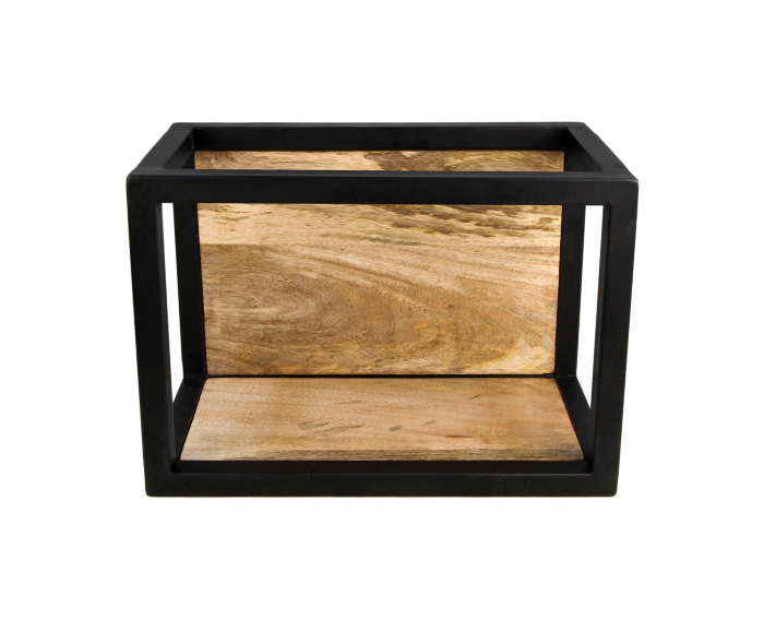 Wandbox Levels - 35x25 cm - mangohout/ijzer