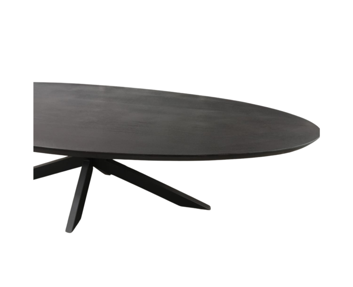 Eettafel Brandy Black | 210 cm | Ovaal