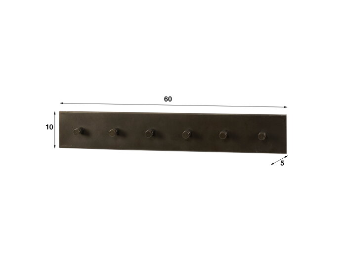 Kapstok Terra 7H - Poedercoat drift brown