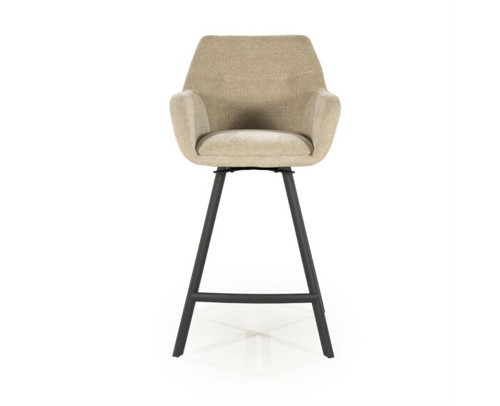 Barstool Bliss with armrest - taupe | BY-BOO