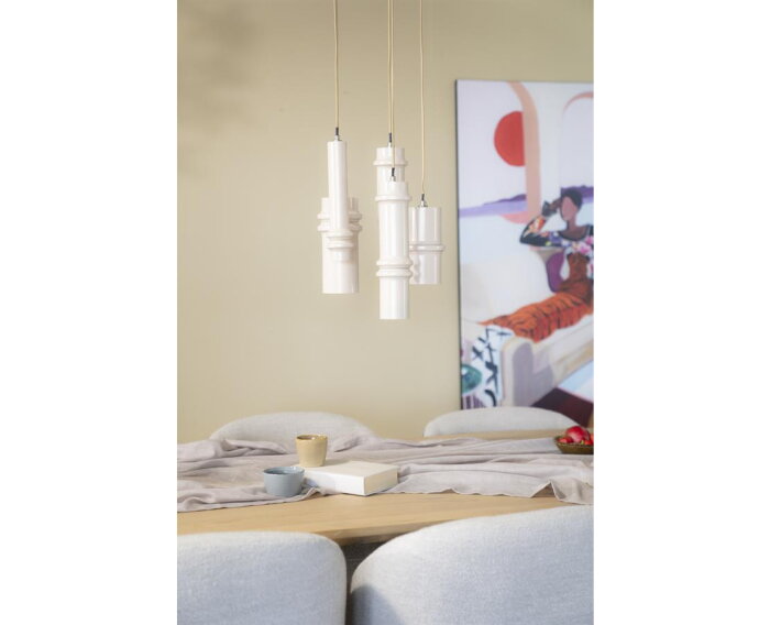 Pendant lamp Cylin cluster 5 - roze | BY-BOO