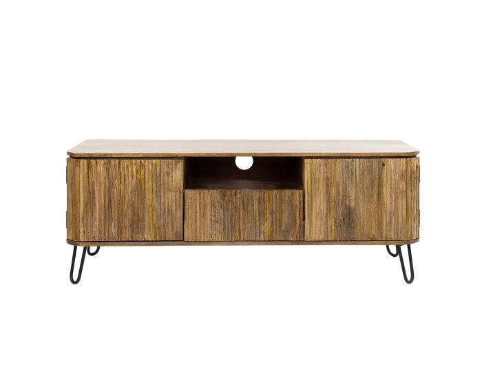 TV-meubel wave 135 cm mangohout - zandkleur | Meubelplaats