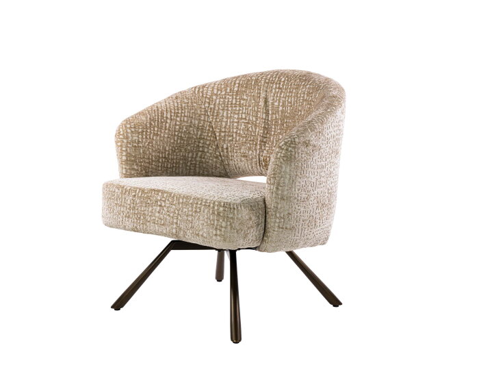 Fauteuil Salon Cross draaibaar - Monti zand-bruin