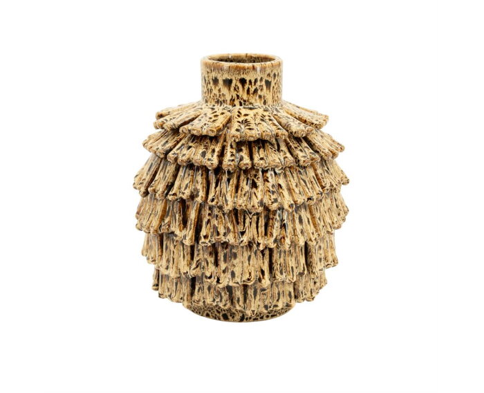 Vase Frappe small - bruin | BY-BOO