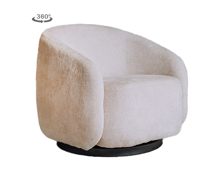 Fauteuil Castro draaibaar stof Haga 23 Pearl